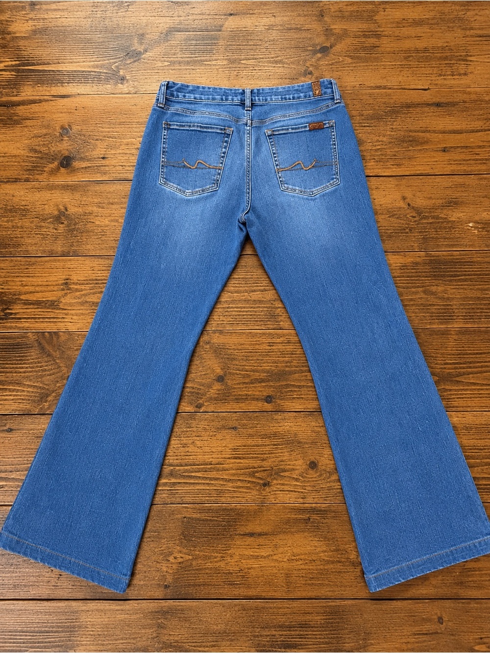 7 For All Mankind Kimmie Bootcut Jeans Women’s 32x30 Medium Wash Stretch Denim - Picture 3 of 8